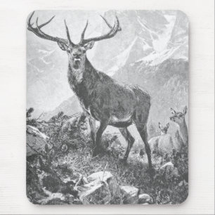 Deer in the High Mountains Mouse Pad