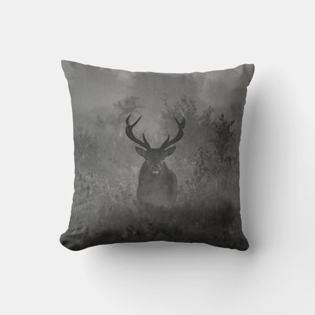 Deer In The Mist Cushion (Front)