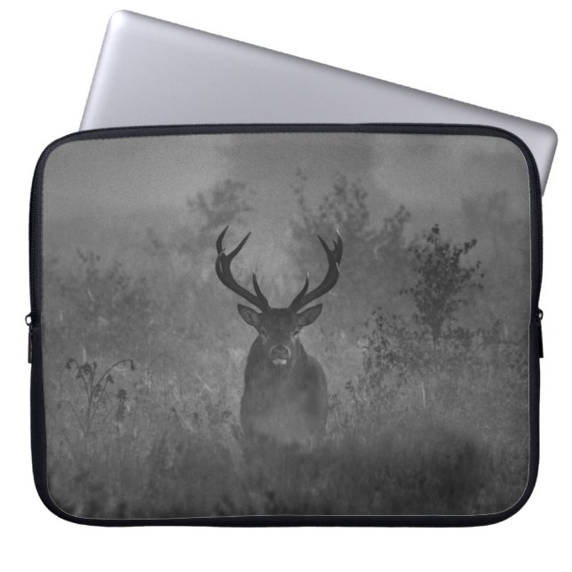 Deer In The Mist Laptop Sleeve (Front)
