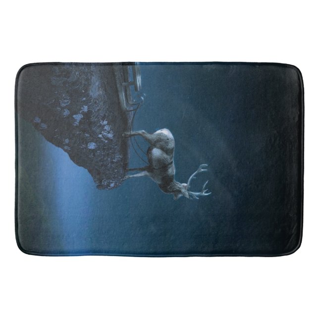 deer in the moonlight bath mat (Front)