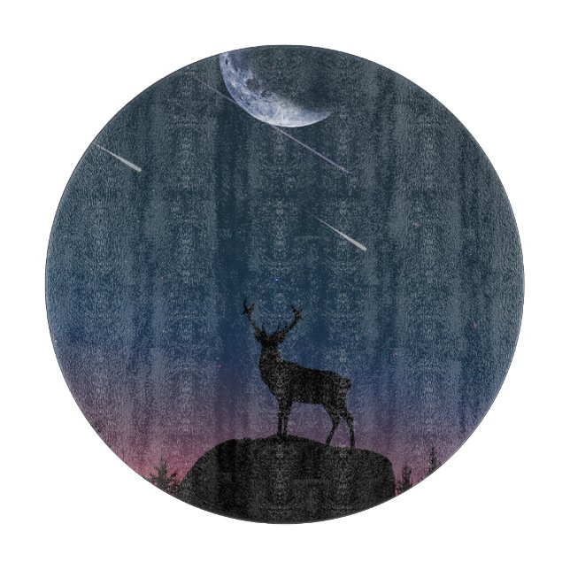 deer in the moonlight cutting board (Front)