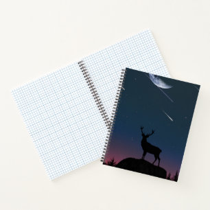 deer in the moonlight notebook