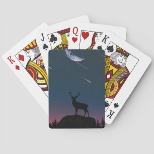 deer in the moonlight playing cards