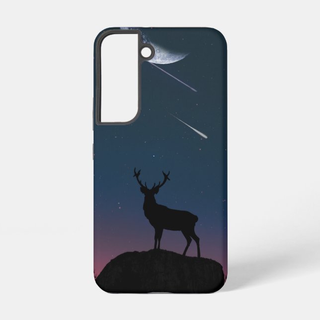 deer in the moonlight samsung galaxy s22 case (Back)