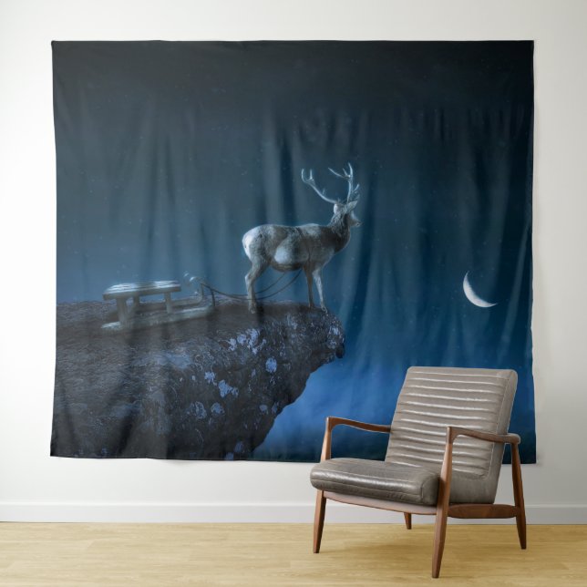 deer in the moonlight tapestry (In Situ (Horizontal))