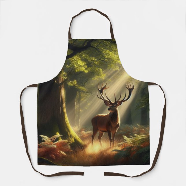 Deer in the morning forest apron (Front)