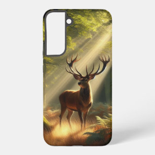Deer in the morning forest samsung galaxy case
