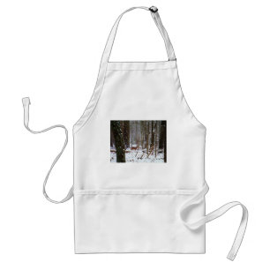 Deer in the snow fall standard apron