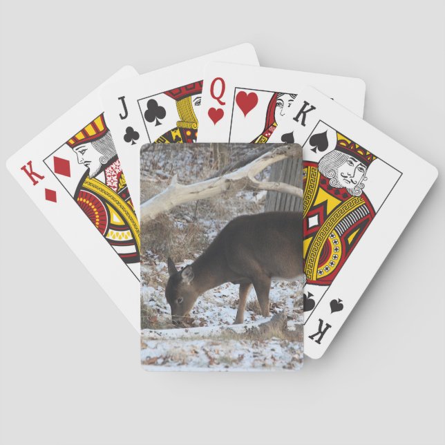 Deer in the Snow Playing Cards (Back)