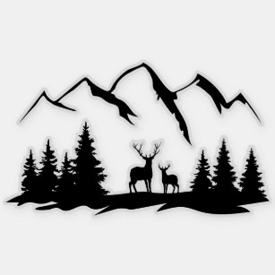 Deer in the Wilderness Sticker