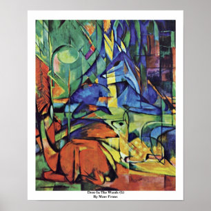 Deer In The Woods (Ii) By Marc Franz Poster