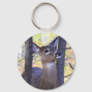 Deer in The Woods Key Ring