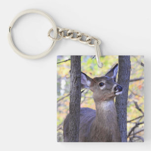 Deer in The Woods Key Ring