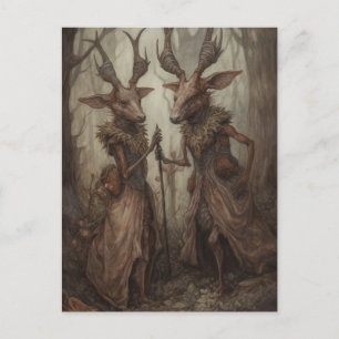 Deer in the Woods Postcard