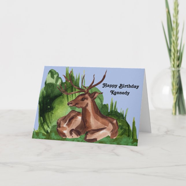 Deer in Wilderness for Sportsman Card (Front)