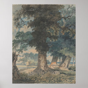 Deer in Windsor Forest (1793–94) Thomas Girtin Poster