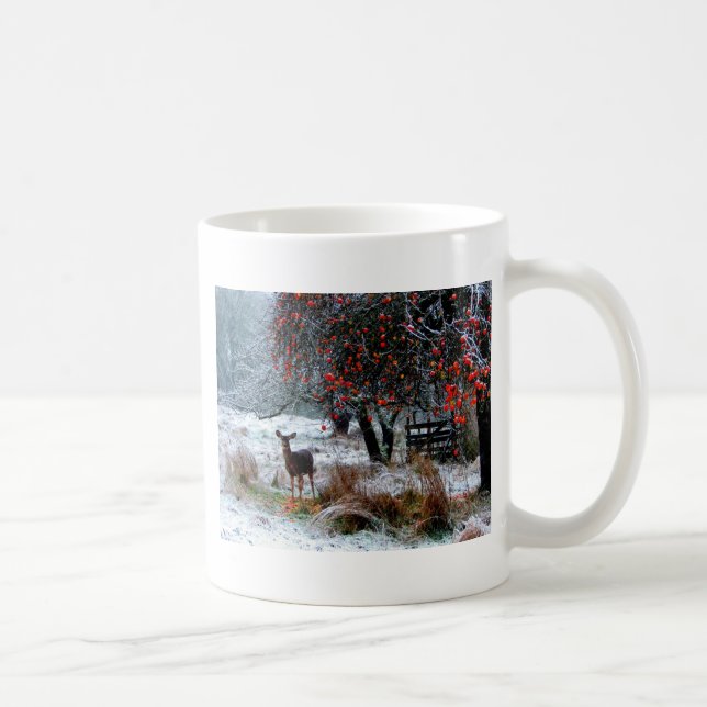 Deer in Winter Coffee Mug (Right)