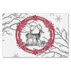 Deer in Winter Forest Christmas Tissue Paper