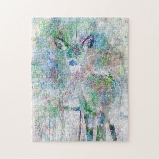 Deer In Winter Jigsaw Puzzle (Vertical)