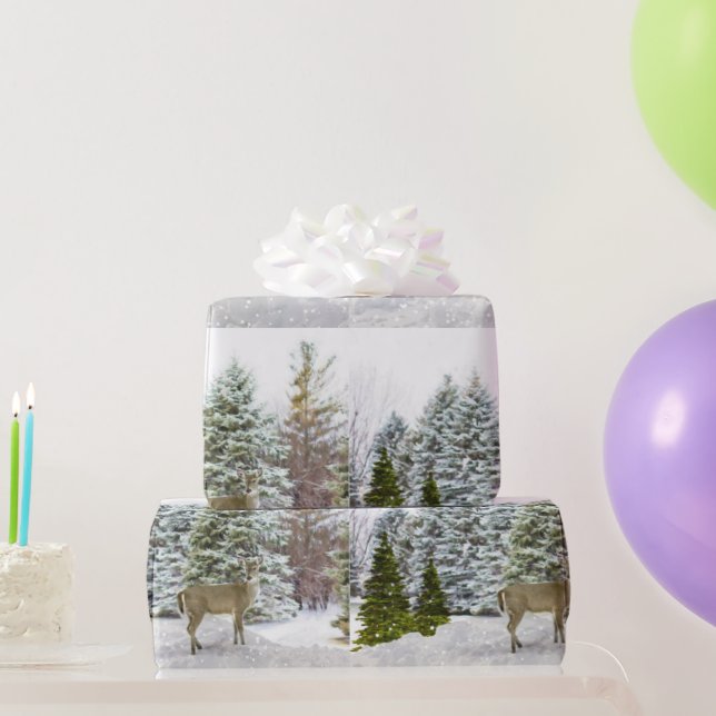 Deer in Winter Wonderland / Holiday Wrapping Paper (Party Gifts)