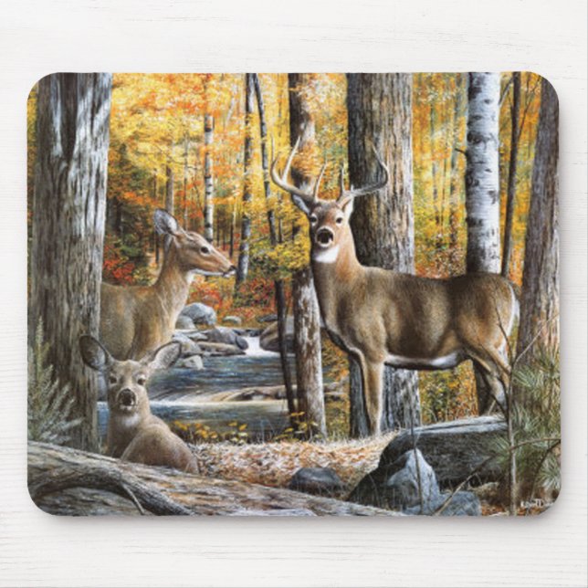 Deer In Woods Mousepad (Front)