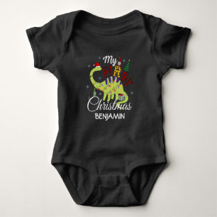 Deer Its My First Christmas Personalise Baby Bodysuit