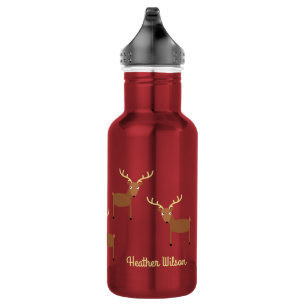 Deer Kid Water Bottle with Name