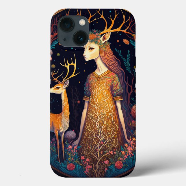 Deer Lady Fantasy Art Case-Mate iPhone Case (Back)