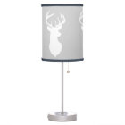 Deer Lamp Gray / Navy Blue Trim