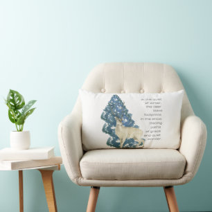 Deer Leave Footprints In The Snow Lumbar Cushion