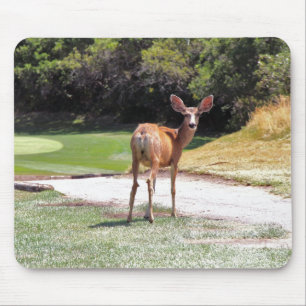 deer looking at the camera nature mouse pad
