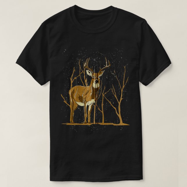 Deer Lover Gift  Deer Zip  T-Shirt (Design Front)