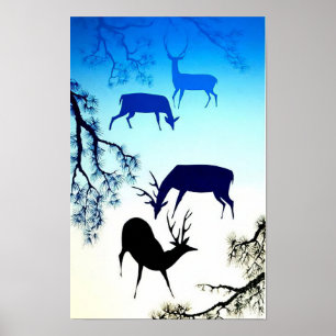 Deer - Magic Realism Eyvind Earle Poster