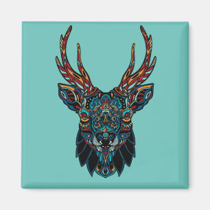 Deer Mandala Design Magnet