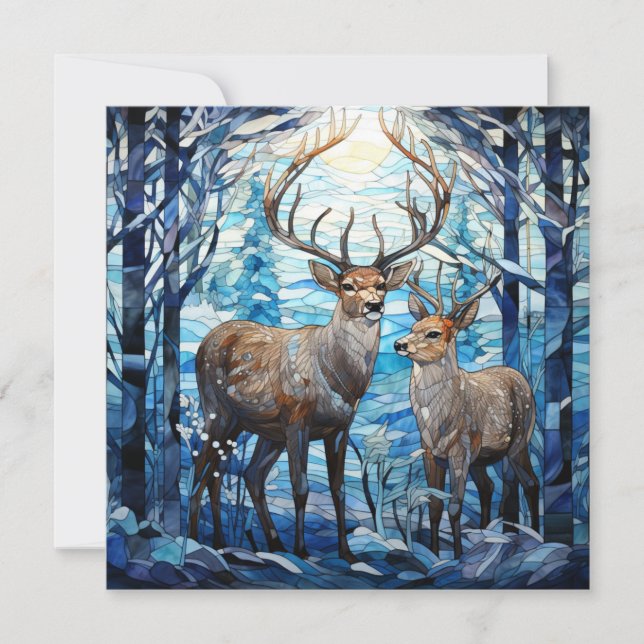 Deer Merry Christmas Greeting Card (Front)
