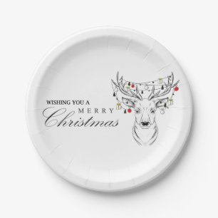 Deer Merry Christmas Paper Plates