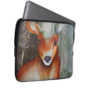 Deer Mixed Media Laptop Sleeve