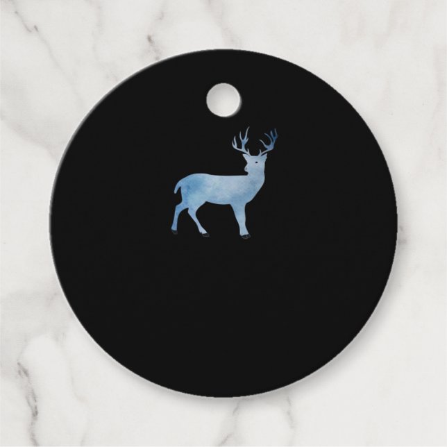 Deer Modern Artistic Design Favour Tags (Front)