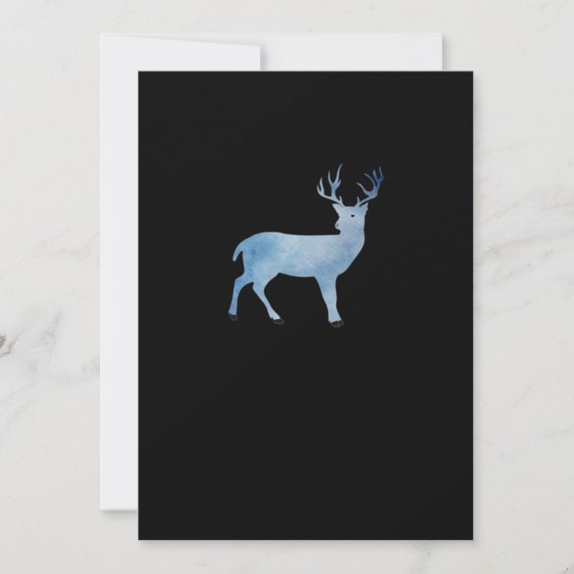 Deer Modern Artistic Design Holiday Card (Front)