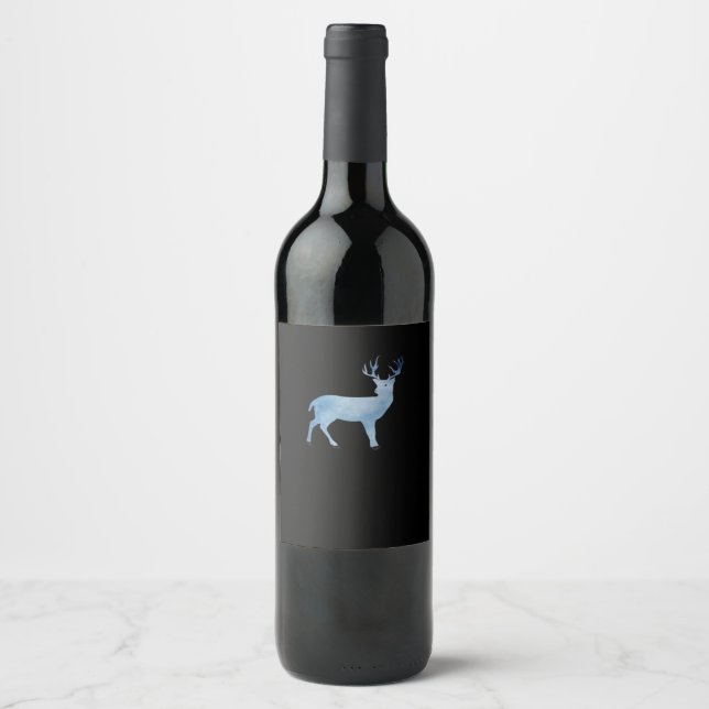 Deer Modern Artistic Design  Wine Label (Front)