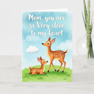 Deer Mom Mothers Day Art Card