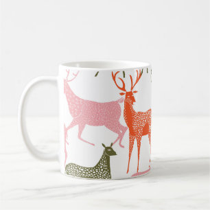 Deer Motif: Decorative Seamless Pattern Coffee Mug