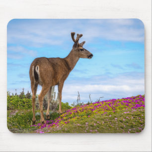 Deer Mousepad   Coastal Wildflower Wildlife