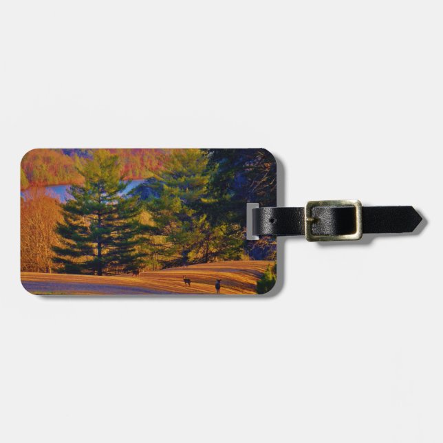 Deer & Mt. Lake Luggage Tag (Front Horizontal)