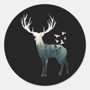 Deer - Natural Animal - Deer - Environmental Prote Classic Round Sticker