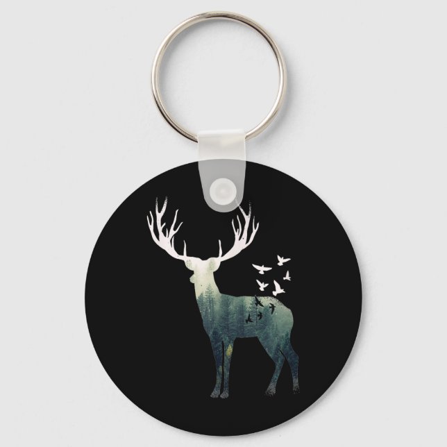 Deer - Natural Animal - Deer - Environmental Prote Key Ring (Front)