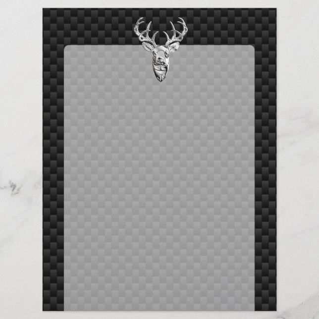 Deer on Carbon Fibre Style Print (Front)