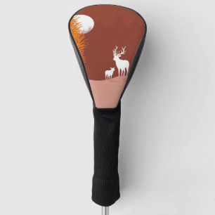 Deer on Moon Lit Hill Golf Head Cover