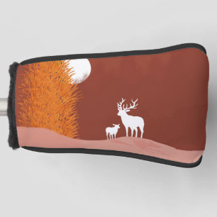 Deer on Moon Lit Hill Golf Head Cover