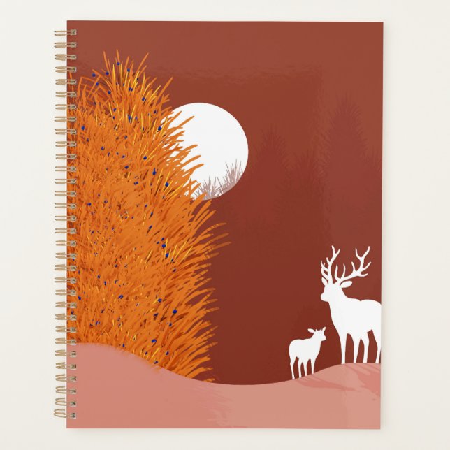 Deer on Moon Lit Hill  Planner (Front)